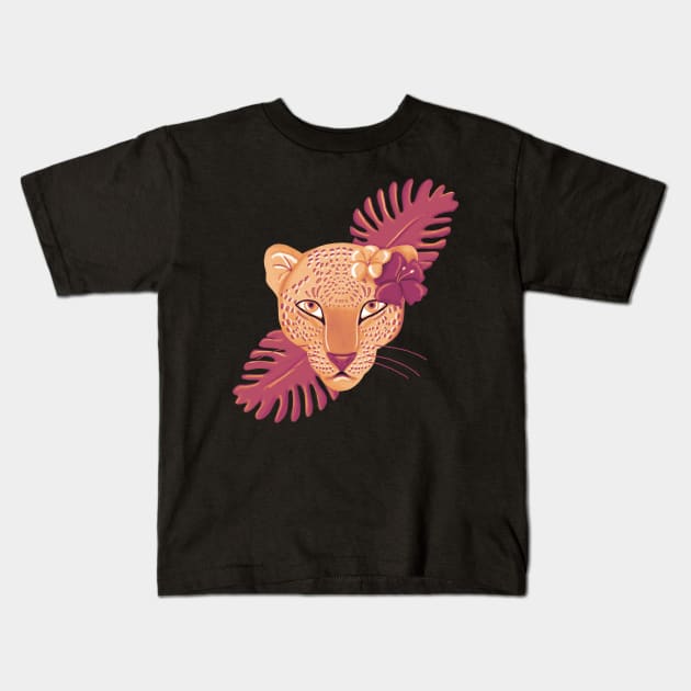 Vintage red jaguar Kids T-Shirt by katevcreates